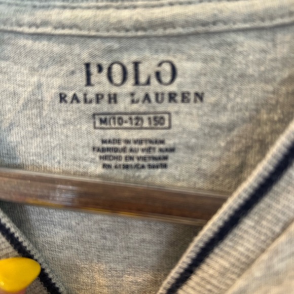 SOLD Boys Polo Ralph Lauren Gray Tee Size Medium 10/12 (play condition) - Picture 3 of 4